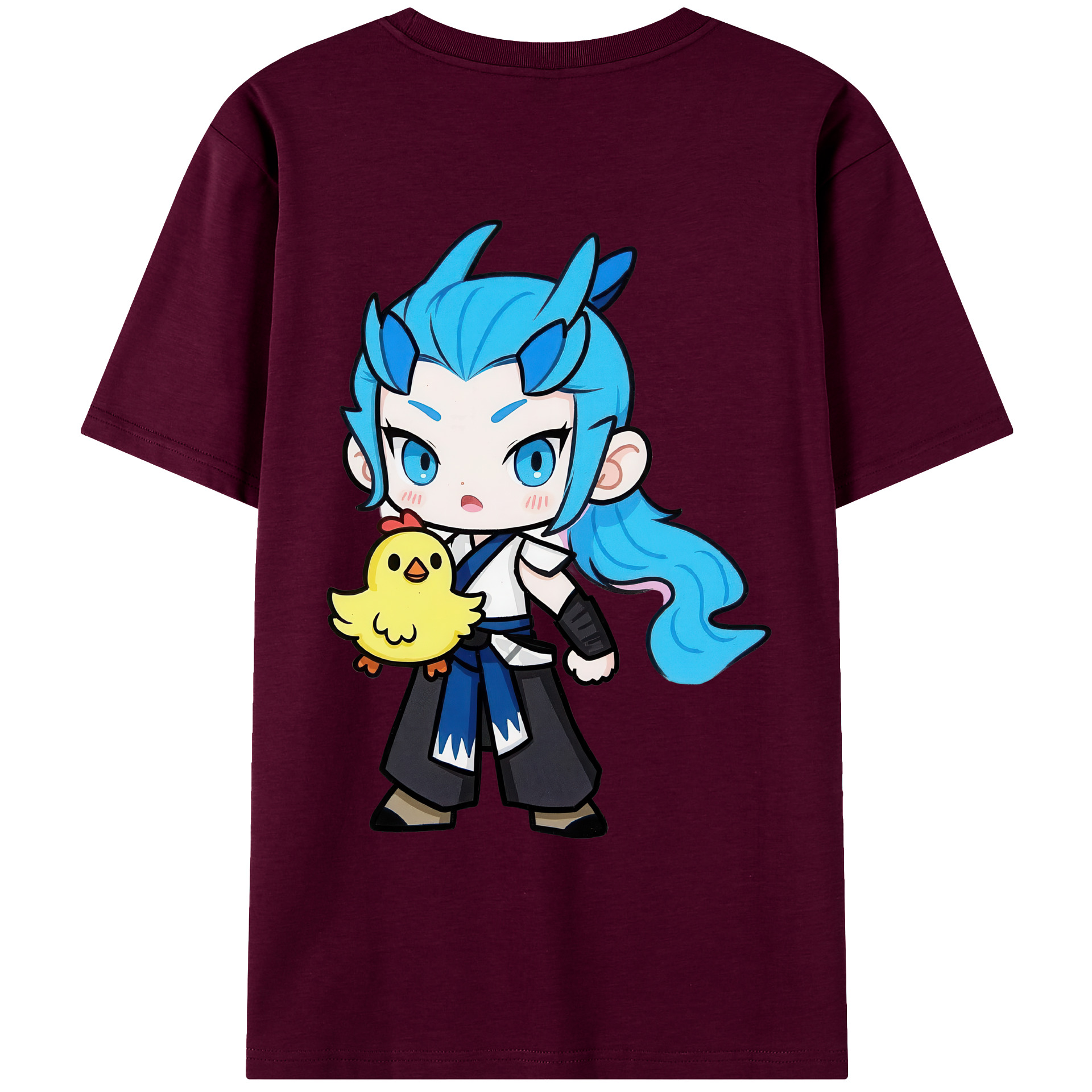 （画像用） Ne Zha 2 ナタ 魔童の大暴れ レディース半袖Tシャツ(バックプリント)